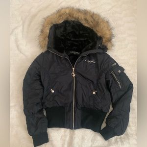 Baby Phat women’s black puffer jacket (M)